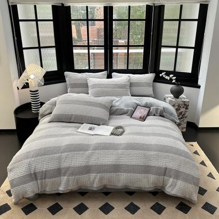 91家纺网 家纺一手货源 找家纺 （总）N先生 2024秋冬新款9斤重泰迪绒兔毛绒四件套-潞言系列