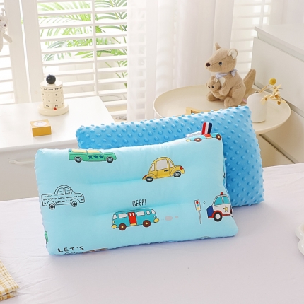 91家纺网 家纺一手货源 找家纺 冬巢 2023新款A类13372全棉豆豆绒儿童枕头芯纯棉豆豆枕 游园会