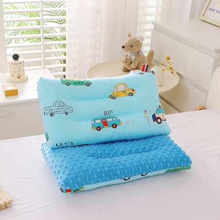 91家纺网 家纺一手货源 找家纺 冬巢 2023新款A类全棉豆豆绒儿童枕头芯纯棉豆豆枕 梦幻独角兽