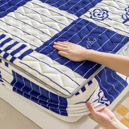 91家纺网 家纺一手货源 找家纺 卡伦家纺  2025新款A类牛奶绒大豆纤维抗菌夹棉床笠25色（总）