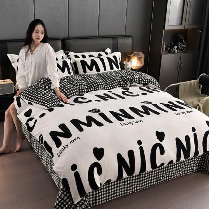 91家纺网 家纺一手货源 找家纺 牵梦萦家纺 2025新款牛奶绒印花四件套系列 潮流