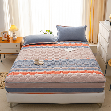 91家纺网 家纺一手货源 找家纺 （总）米柳 2024新款亲肤夹棉印花床笠