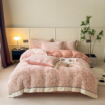 91家纺网 家纺一手货源 找家纺 （总）席佬大 2025新款秘境浮雕牛奶绒雕花四件套（可提供买家秀）