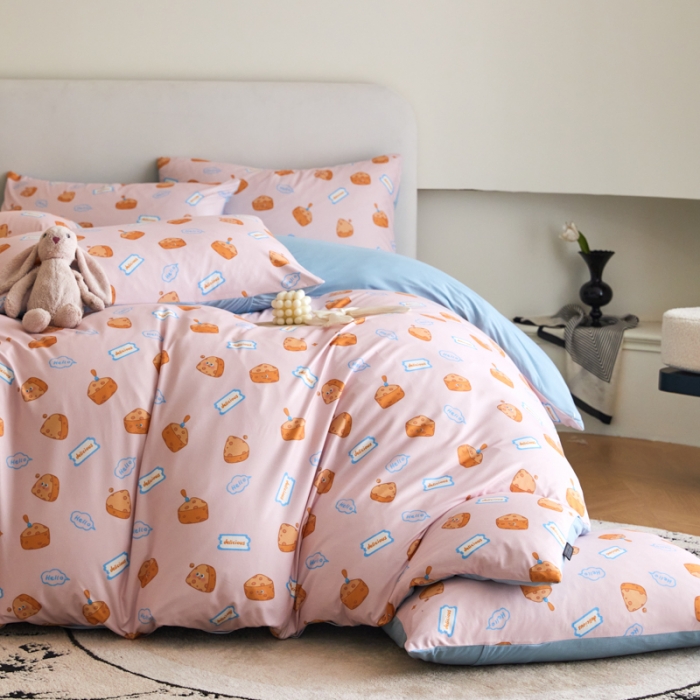 91家纺网 家纺一手货源 找家纺 （总）凡客 2023新款针织棉磨毛绒感四件套