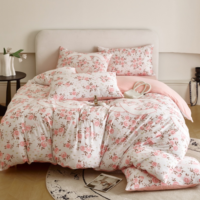 91家纺网 家纺一手货源 找家纺 凡客 2023新款针织棉磨毛绒感四件套 瑞莎