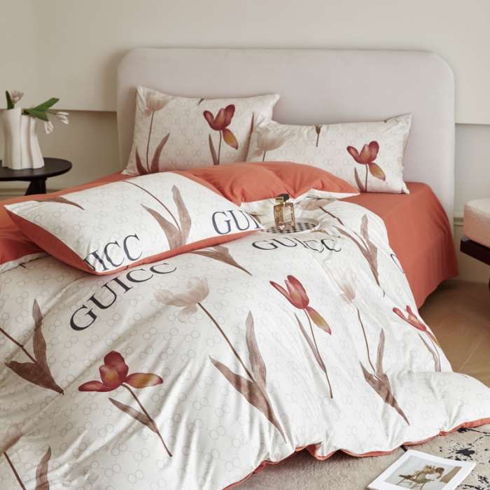 91家纺网 家纺一手货源 找家纺 凡客 2023新款针织棉磨毛绒感四件套 雅茗