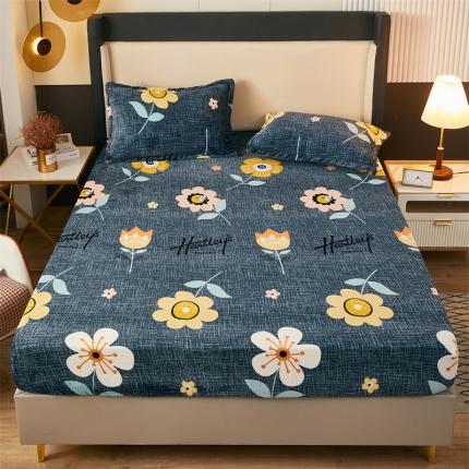 91家纺网 家纺一手货源 找家纺 总冬季牛奶绒加厚床笠法兰绒床罩套珊瑚绒床垫保护套防滑固定全包床单