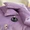 91家纺网 家纺一手货源 找家纺 一比一2023新款婴儿绒刺绣轻奢系列牛奶绒法莱绒水晶绒四件套艾玛-紫色