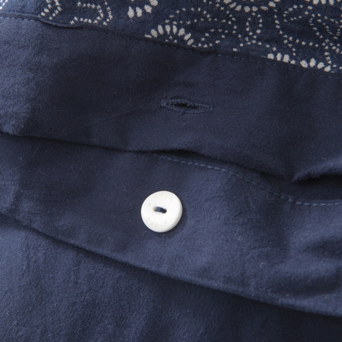 91家纺网 家纺一手货源 找家纺 安莱生活 2023简约花妍缤纷拼边四件套图1 缤纷花妍深蓝