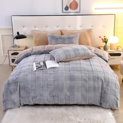 91家纺网 家纺一手货源 找家纺 （总）富之航家纺 2023新款兔毛牛奶绒四件套