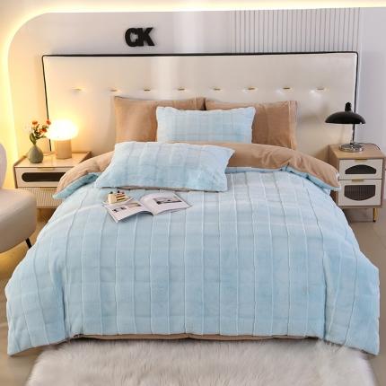 91家纺网 家纺一手货源 找家纺 （总）富之航家纺 2023新款兔毛牛奶绒四件套