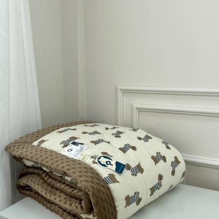 91家纺网 家纺一手货源 找家纺 （总）源启生活 2023新款双人全棉皱纱手工包边豆豆四季被