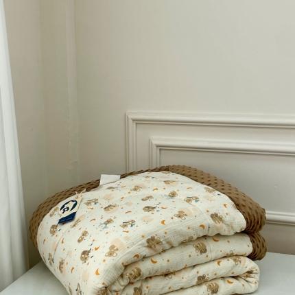 91家纺网 家纺一手货源 找家纺 源启生活 2023新款双人全棉皱纱手工包边豆豆四季被 小考拉