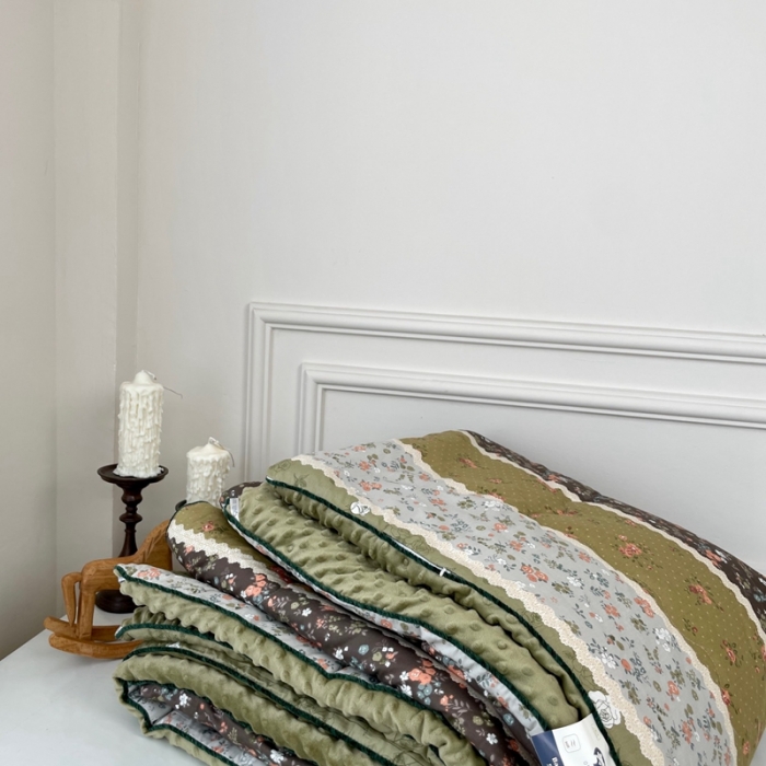 91家纺网 家纺一手货源 找家纺 源启生活 2023新款韩国小熊双人全棉豆豆四季被 温柔乡