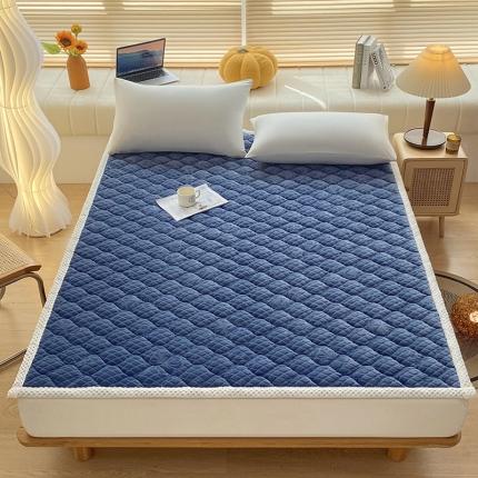 91家纺网 家纺一手货源 找家纺 索弗莱 2023新款高克重5D雕花牛奶绒床垫-成人床 奶白