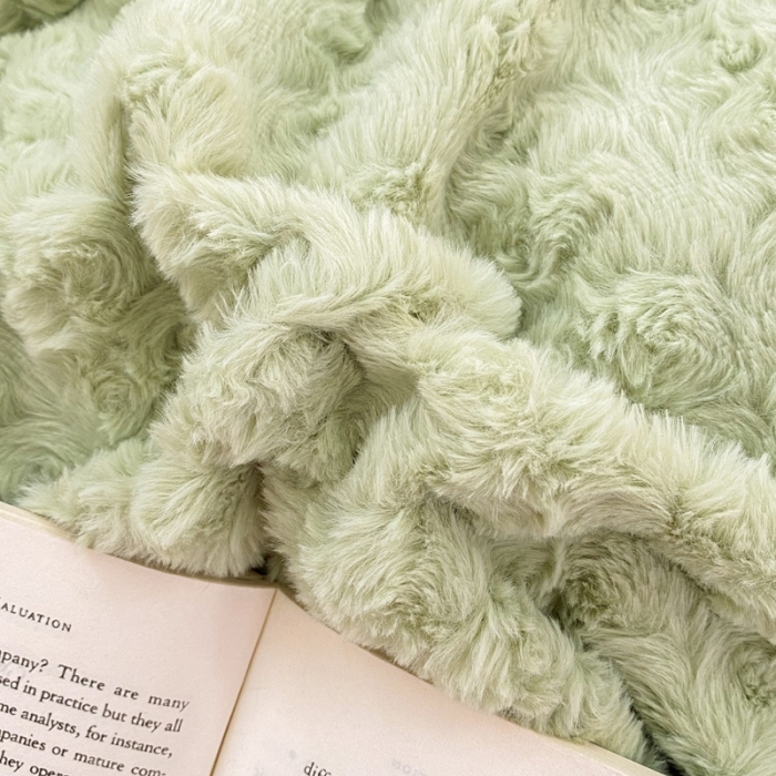 91家纺网 家纺一手货源 找家纺 金爱家 2023新款全消光牛奶绒A类纯色獭兔毛绒立体牛奶绒四件套 兔毛玫瑰青绿