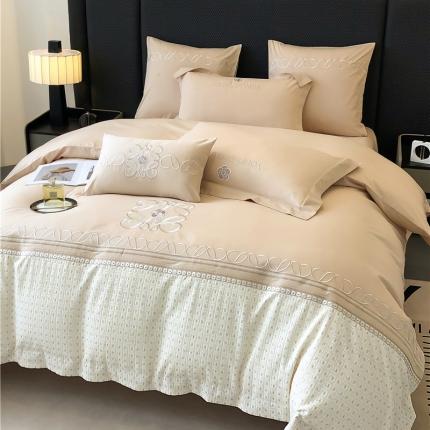 91家纺网 家纺一手货源 找家纺 （总）家居1号 2024新款孤竹13372喷气全棉四件套