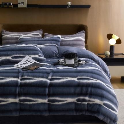 91家纺网 家纺一手货源 找家纺 （总）金奇达家纺 2025秋冬保暖加厚绒类皮草绒四件套-【加布利尔】系列