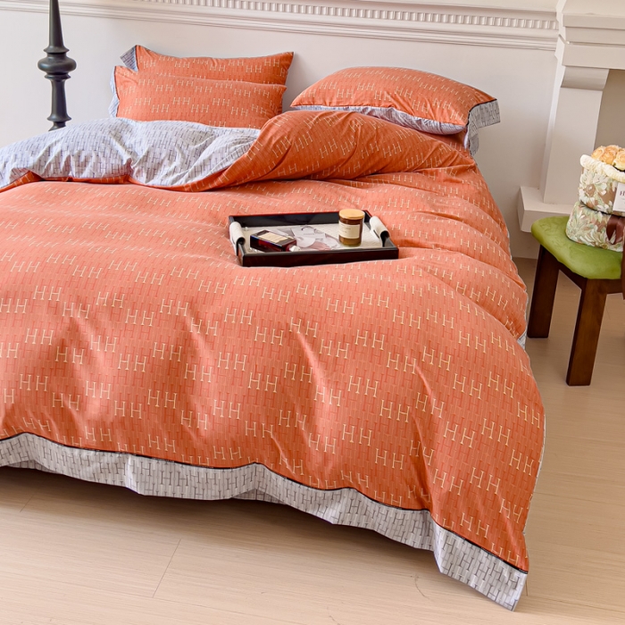 91家纺网 家纺一手货源 找家纺 （总）棉生活 2023新款云绒棉印花宽边四件套