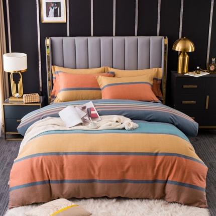 91家纺网 家纺一手货源 找家纺 总-2024新款风尚系多规格全棉生态磨毛四件套印花纯棉磨毛四件套三件套