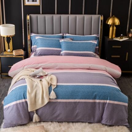 91家纺网 家纺一手货源 找家纺 总-2024新款风尚系多规格全棉生态磨毛四件套印花纯棉磨毛四件套三件套