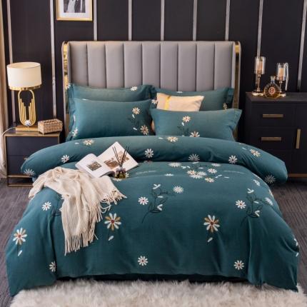 91家纺网 家纺一手货源 找家纺 总-2024新款风尚系多规格全棉生态磨毛四件套印花纯棉磨毛四件套三件套