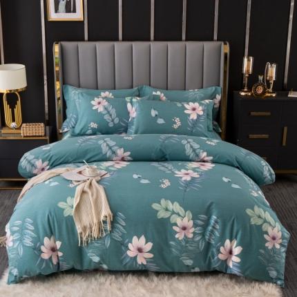 91家纺网 家纺一手货源 找家纺 总-2024新款风尚系多规格全棉生态磨毛四件套印花纯棉磨毛四件套三件套