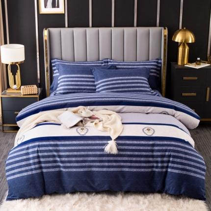 91家纺网 家纺一手货源 找家纺 总-2024新款风尚系多规格全棉生态磨毛四件套印花纯棉磨毛四件套三件套