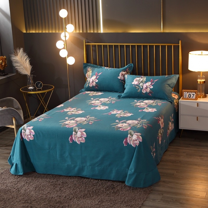 91家纺网 家纺一手货源 找家纺 晶缦家纺 2023新款风尚系全棉生态磨毛多规格四件套 浣溪沙-绿