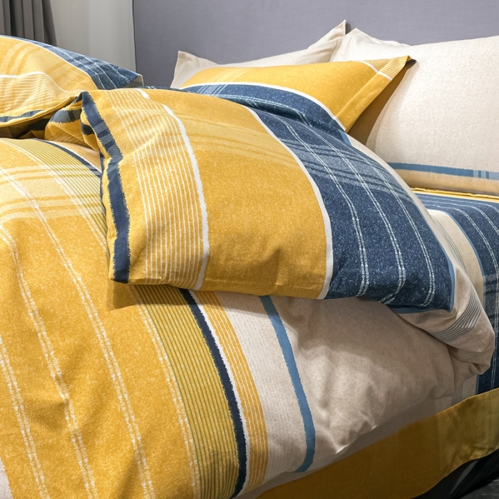 91家纺网 家纺一手货源 找家纺 晶缦家纺 2023新款风尚系全棉生态磨毛多规格四件套 卡罗拉