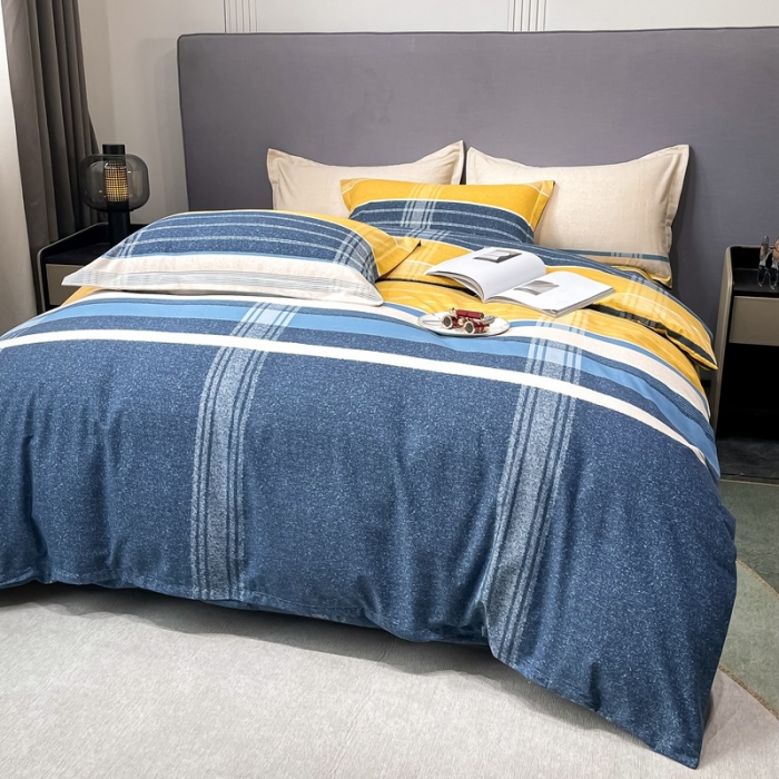 91家纺网 家纺一手货源 找家纺 晶缦家纺 2023新款风尚系全棉生态磨毛多规格四件套 卡罗拉