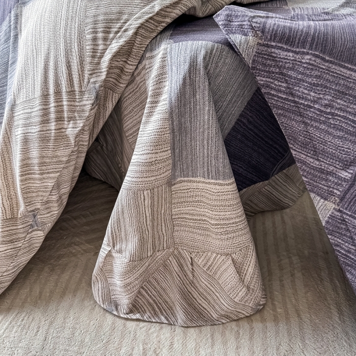 91家纺网 家纺一手货源 找家纺 晶缦家纺 2023新款风尚系全棉生态磨毛多规格四件套 迷幻空间