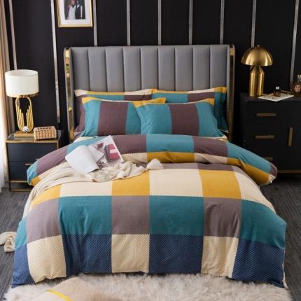 晶缦家纺 2023新款风尚系全棉生态磨毛多规格四件套 魔方城