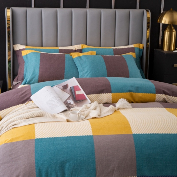 91家纺网 家纺一手货源 找家纺 晶缦家纺 2023新款风尚系全棉生态磨毛多规格四件套 魔方城