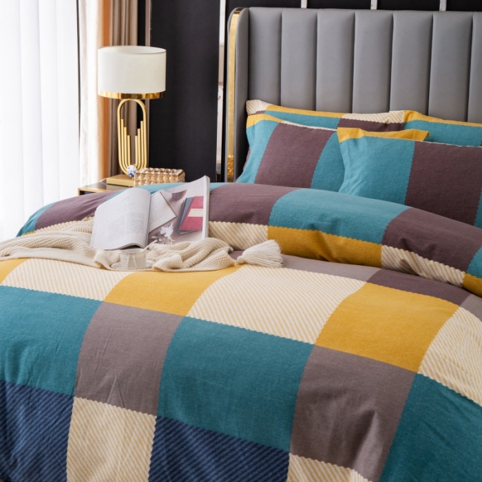 91家纺网 家纺一手货源 找家纺 晶缦家纺 2023新款风尚系全棉生态磨毛多规格四件套 魔方城