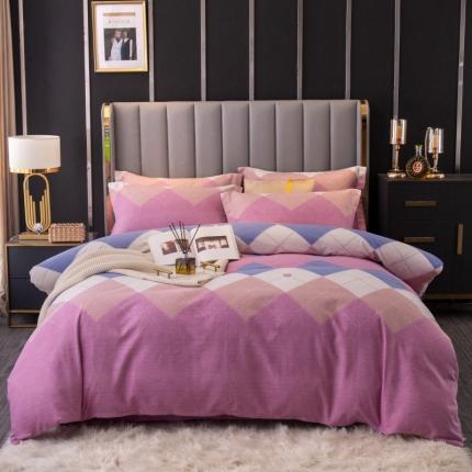 晶缦家纺 2023新款风尚系全棉生态磨毛多规格四件套 纳瑞尔