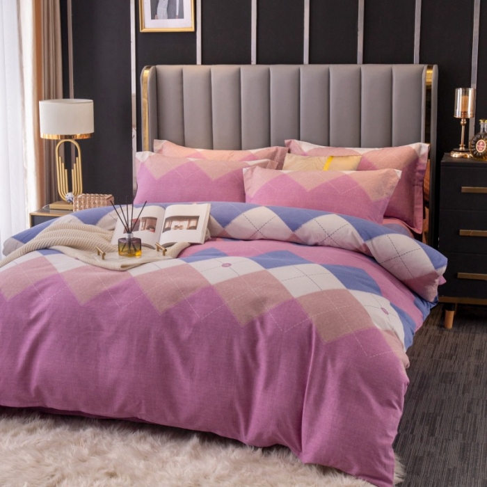 91家纺网 家纺一手货源 找家纺 晶缦家纺 2023新款风尚系全棉生态磨毛多规格四件套 纳瑞尔