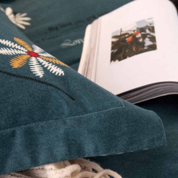 91家纺网 家纺一手货源 找家纺 晶缦家纺 2023新款风尚系全棉生态磨毛多规格四件套 浅浅苏更-绿