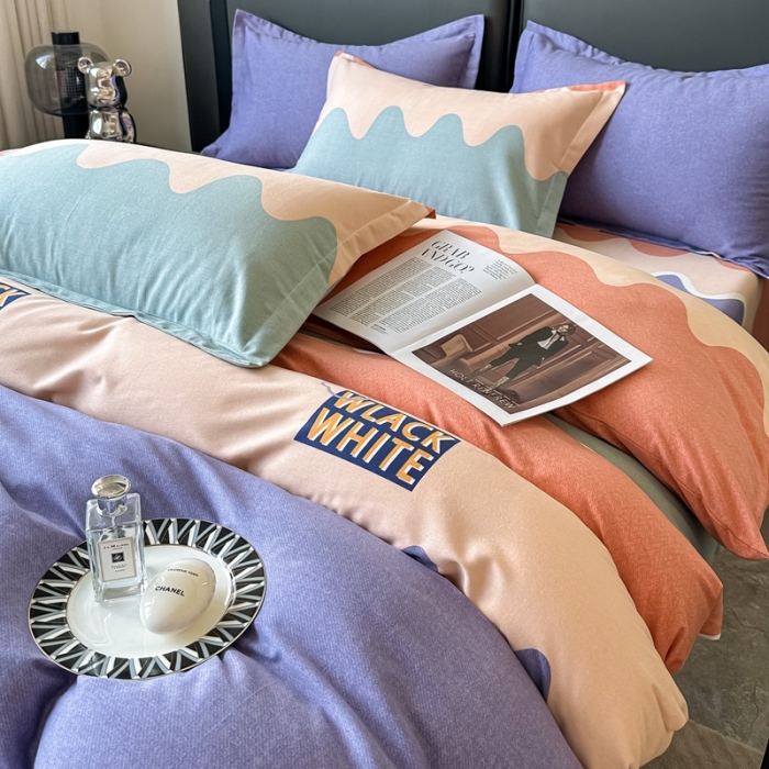 91家纺网 家纺一手货源 找家纺 晶缦家纺 2023新款风尚系全棉生态磨毛多规格四件套 青春派