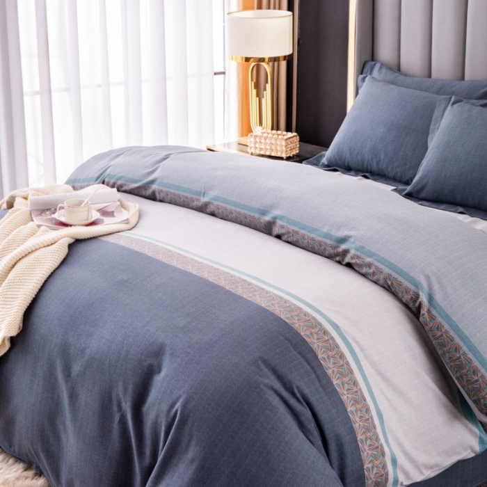 91家纺网 家纺一手货源 找家纺 晶缦家纺 2023新款风尚系全棉生态磨毛多规格四件套 威尔士