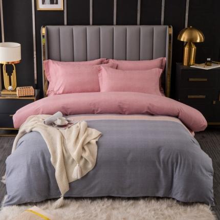 晶缦家纺 2023新款风尚系全棉生态磨毛多规格四件套 享受