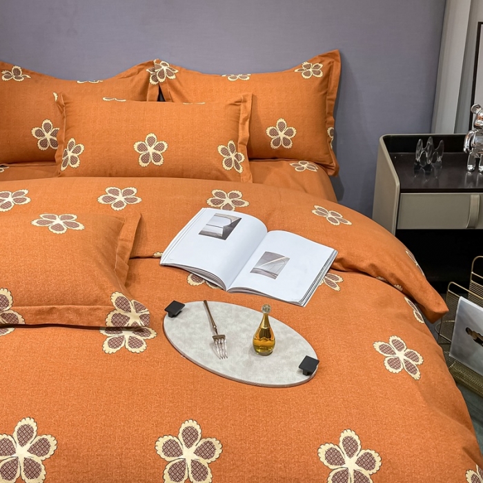 91家纺网 家纺一手货源 找家纺 晶缦家纺 2023新款风尚系全棉生态磨毛多规格四件套 小柔情