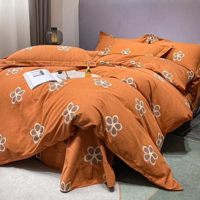 91家纺网 家纺一手货源 找家纺 晶缦家纺 2023新款风尚系全棉生态磨毛多规格四件套 小柔情