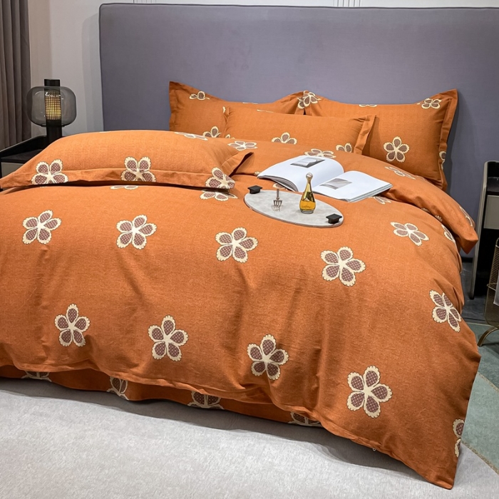 91家纺网 家纺一手货源 找家纺 晶缦家纺 2023新款风尚系全棉生态磨毛多规格四件套 小柔情