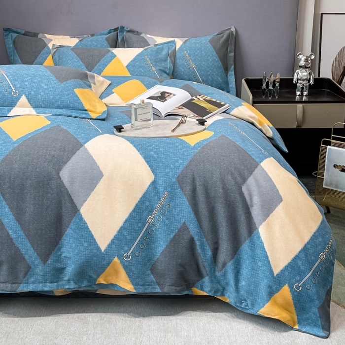 91家纺网 家纺一手货源 找家纺 晶缦家纺 2023新款风尚系全棉生态磨毛多规格四件套 星恋