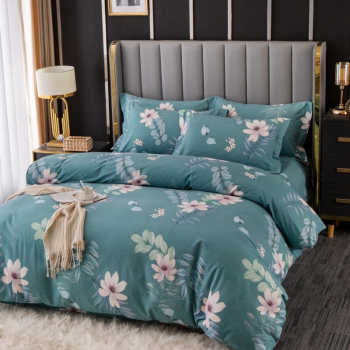 91家纺网 家纺一手货源 找家纺 晶缦家纺 2023新款风尚系全棉生态磨毛多规格四件套 雅漾