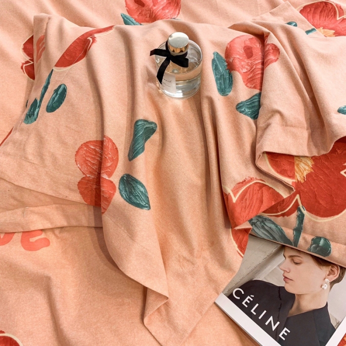 91家纺网 家纺一手货源 找家纺 晶缦家纺 2023新款风尚系全棉生态磨毛多规格四件套 一念花开