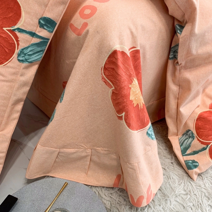 91家纺网 家纺一手货源 找家纺 晶缦家纺 2023新款风尚系全棉生态磨毛多规格四件套 一念花开