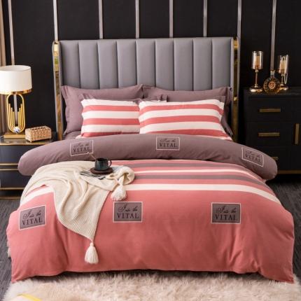 晶缦家纺 2023新款风尚系全棉生态磨毛多规格四件套 印象风范