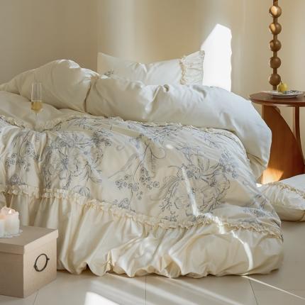 91家纺网 家纺一手货源 找家纺 总鹿班2023新款100支长绒棉法式复古系列—洛丽塔（标准会员-20)